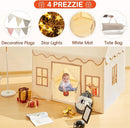 Playhouse Play Tent for Kids-Portable with Padded Mat, Star Lights, Carry Bag, Play Tent Indoor & Outdoor, Washable Kids Play House for Toddler by TinyTreasures Baby Boutique
