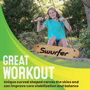 Swurfer TreeSkate Skateboard Swing, Outdoor Stand Up Surf Swing, Holds Up to 200 lbs, Ages 6 and Up, Adjustable Handles, Grip Tape, Kids Outdoor Play Equipment for Children and Adults (Waves) by TinyTreasures Baby Boutique