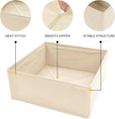 6 Pack Drawer Organizers for Clothing,Fabric Foldable Closet Organizers and Storage Dresser Drawer Dividers Storage Basket Bins for Clothes,Socks,Scarves,Ties,Underwear,Towels by CozyNest Decor