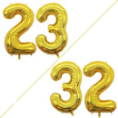 GOER Number 23 Balloons for 23rd Birthday Party Decorations,42 Inch Jumbo Foil Helium 32 Balloons for 32nd Birthday Party Decoration (Gold) by TinyTreasures Baby Boutique