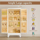 51" Metal Kitchen Pantry Cabinet, Storage Cabinets with 2 Door and 3 Adjustable Shelves, White Freestanding Food Storage Cabinet, Steel Cupboard for Kitchen Dinning Room by CozyNest Decor