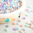 GOGOSO 100 Ball Pit Balls Star Bals - Pink Soft Plasticballs Phthalate Free BPA Free Playballs for Ballpool Birhtday Party Girls Kids with Storage Bag, 2.15inches by TinyTreasures Baby Boutique