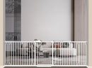 Extra Wide Baby Gate 85.8-104.5 Inch, Pressure Mounted No Drilling, for Stairs & Doorways, Metal White Indoor Safety Gate for Kids and Dogs by TinyTreasures Baby Boutique