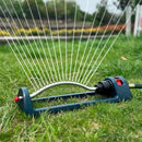 Lawn Sprinkler, 18 Brass Nozzles Garden Water Oscillating Sprinkler for Yard Covers up to 3,600 sq.ft, Heavy Weight Base, Built-in Spray Jet Cleaning Needle by GreenHaven Gardens