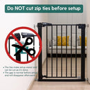 Babelio Baby Gate, 29-43" Auto-Close Easy Install Pet Gate, Extra Wide Walk Thru Child Safety Gate, 30" Tall Pressure-Mounted Metal Dog Gate for Doorways & Stairs, Black by TinyTreasures Baby Boutique