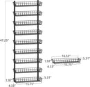 SWOMMOLY Adjustable Wall Mount Spice Rack, 9-Tier Dual-use (Multi-use) Organizer, Black by CozyNest Decor