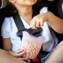 Zip Top Reusable 100% Silicone Baby + Kid Snack Containers - The only containers that stand up, stay open and zip shut! No Lids! Made in the USA - Pink Pig by TinyTreasures Baby Boutique