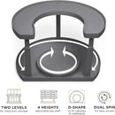 2-Tier Spice Rack Organizer for Cabinet | Rotating Lazy Susan Spice Organizer Holds 40 Spice Jars | Countertop & Pantry Spice Shelf for Kitchen Organization & Storage (Gray) by CozyNest Decor