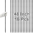 VVOKGO Rebar Stakes 48 Inch 16-Pack Concrete Form Stakes Heavy Duty Straight Ground Anchors, 3/8" Diameter Metal Steel Spikes with Chisel Point End for Plant Support, Garden Border,Landscape Edging by CozyNest Decor