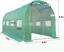 KING BIRD Premium 15x6.6x6.6FT Greenhouse for Outdoors, Large Walk-in Heavy Duty Galvanized Steel Frame, Mesh Door Screen Window Upgraded Zipper Tunnel Hoop for Garden Plant Winter, Green by GreenHaven Gardens