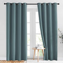 NICETOWN Blackout Greyish Blue Curtains & Drapes for Living Room - Thermal Insulated Solid Grommet Sound Reducing Energy Saving Window Treatments for Porch/Hall, 2 Panels, W52 x L84 by TinyTreasures Baby Boutique