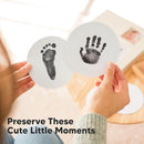 2-Pack Round Inkless Baby Hand and Footprint Kit - Mess Free Ink Pad for Newborn Keepsake, Dog Nose & Paw Print Kit, Clean Touch Ink Pad for Baby Hand & Footprints,Ideal New Mom Gifts (Jet Black) by TinyTreasures Baby Boutique