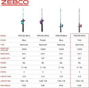 Zebco Splash Junior Spinning Reel and Fishing Rod Combo, 4-Foot 2-Piece Fishing Pole, Size 10 Reel, Changeable Right- or Left-Hand Retrieve, Pre-Spooled with 6-Pound Zebco Line by TinyTreasures Baby Boutique