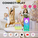 YLL Mini Karaoke Machine for Kids Adults, Portable Bluetooth Speaker with 2 Wireless Microphones, Birthday Gifts Toys for Girls Boys Ages 3, 4, 5, 6, 7, 8, 9,10,11,12+ Years Old Toddler (Yellow) by TinyTreasures Baby Boutique