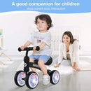 Baby Balance Bike Toys for 12-36 Months Kids Toy Boy and Girls Gifts Toddler Best First Birthday Gift Children Walker No Pedal Infant 4 Wheels Bicycle (Colorful, Black-Light) by TinyTreasures Baby Boutique