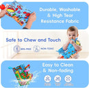 2PCS Baby Books 0-6 Months Tummy Time Infant Toys 0-3 Months High Contrast Baby Sensory Toys 3-6 6-12 Months Newborn Essentials Must Haves Crinkle Touch Feel Busy Soft Books for Babies Shower Gifts by TinyTreasures Baby Boutique