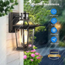 VIANIS Motion Sensor Outdoor Wall Lantern, Black Waterproof Dusk to Dawn LED Exterior Wall Sconce, Anti-Rust Aluminum Modern Outdoor Lights Fixtures Wall Mount for Porch, Entryway, Garage, Front Door by GreenHaven Gardens