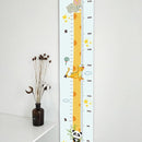 Kids Growth Chart, Wood Frame Fabric Canvas Height Measurement Ruler from Baby to Adult for Child's Room Decoration 7.9 x 79in (7.9 x 79in, Giraffe) by TinyTreasures Baby Boutique