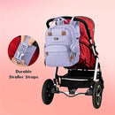 Dikaslon Diaper Bag Backpack with Portable Changing Pad, Pacifier Case and Stroller Straps, Large Unisex Baby Bags for Boys Girls, Multipurpose Travel Back Pack Moms Dads, Taro Purple by TinyTreasures Baby Boutique