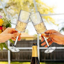 Champagne Flutes Set of 6, 7oz Square Champagne Glasses, Lead-Free Crystal Champagne Flute Glass, Unique Gift for Birthday, Wedding, Anniversary by CozyNest Decor