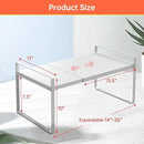 Expandable Cabinet Organizer 14"~25", Kitchen Shelf Organizer Spice Rack 11” wide, Cupboard Organizers And Storage Shelves, Kitchen Counter Organizers, Countertop Cabinets Small Pantry Shelf by CozyNest Decor