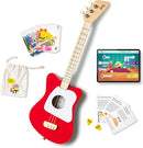 Loog Mini Acoustic kids Guitar for Beginners 3-strings Ages 3+ Learning app and lessons included Red by TinyTreasures Baby Boutique