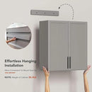 FIMELLO 30" Kitchen Wall Storage Cabinet with Adjustable Shelf, Laundry Cabinet with Doors, Bathroom Storage Cabinet Wall Mount, Storage Cabinet for Bathroom, Kitchen, Laundry Room Cabinet, Grey by CozyNest Decor