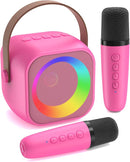 Karaoke Machine for Kids, Toys for 3-12 Years Old Girls Gifts, Kids Karaoke Microphone Machine Toy, Best Fun Christmas Birthday Gifts for 5 6 7 8 9 10 11 Years Teens Girl Boys Rose 2 Mic by TinyTreasures Baby Boutique