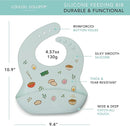 Loulou Lollipop Soft, Waterproof Silicone Feeding Bib for Babies and Toddlers by TinyTreasures Baby Boutique