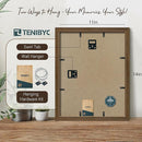 11x14 Picture Frame Set - 3 Pack, Brown Woodgrain, Wood Photo Frame, HD Tempered Glass, Wall Gallery Photo Frame by CozyNest Decor