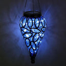 SUNNYPARK Outdoor Plastic Solar Hanging Lantern, 15 Cool White LEDs Twinkle Effect Tear-Shaped Hanging Lantern Decor Garden Decorative Solar Lights for Backyard, Patio and Lawn by CozyNest Decor