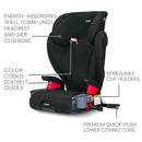 Britax Skyline 2-Stage Belt-Positioning Booster Car Seat, Dusk - Highback and Backless Seat by TinyTreasures Baby Boutique
