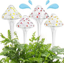 Plant Watering Globes, Hand-Blown Mushroom-Shaped Self Watering Globes, Suitable for Indoor&Outdoor Plant Watering Devices (4 Pcs) by GreenHaven Gardens