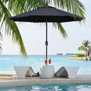 EliteShade USA 10-Year-Non-Fading 9Ft Market Umbrella Patio Umbrella Outdoor Table Umbrella with Ventilation, Black by GreenHaven Gardens