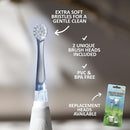 Jack N' Jill Tickle Tooth Sonic Electric Toothbrush with Replacement Head - Gentle Cleaning, Made for Tiny Teeth, LED Inspection Light, for Babies & Kids, Extra Soft Bristles - (1 Pack) by TinyTreasures Baby Boutique