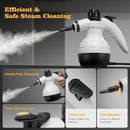 Steam Cleaner, Handheld Steam Cleaner, Steam Cleaner for Home with 16 Accessories and Automatic Steam Switch, Steamer for Cleaning Home, Living Room, Kitchen, Bathroom, Car (White) by TinyTreasures Baby Boutique