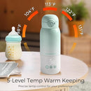 Portable Bottle Warmer for Travel, Dual Heating Modes for Breastmilk & Water, Portable Bottle Milk Warmer with Fast Heating & Long Battery Life, 10 Ounces Large Capacity (Green) by TinyTreasures Baby Boutique