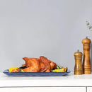 vicrays Ceramic Rectangle Serving Platters - 14" 12" 10" Porcelain Serving Trays Plates for Party BBQ Appetizers Sushi Dessert - Microwave Oven and Dishwasher Safe - Set of 3 Blue by CozyNest Decor
