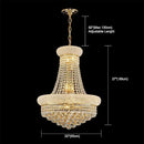12 - Light Unique Empire Crystal Chandelier for Foyer Entryway Living Room Dining Room Bedroom Entryway Gold Finish by CozyNest Decor