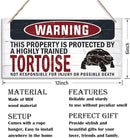 Warning Sign, Tortoise Warning Wood Plaque Sign, Funny Door Signs, Decorative Wood Hanging Suspension Plaque, Farmhouse Wooden Wall Decor, Outdoor Hanging Wooden Signs by CozyNest Decor
