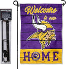 WinCraft Vikings Welcome to Our Home Garden Flag and Flagpole Mount by GreenHaven Gardens