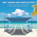 Gorich Beach Tent with Canopy - Easy Setup 3-4/5-6/7-8 Person Portable Sun Shelter, UPF 50+ UV Protection Sun Shade, Lightweight & Compact Beach Cabana for Family Travel by TinyTreasures Baby Boutique