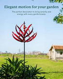 Yard Garden Wind Spinners - 91" Height Extra Large Wind Spinners Outdoor Metal, Kinetic Wind Sculptures for Lawn Patio Garden Decor (Burgundy Lotus) by CozyNest Decor