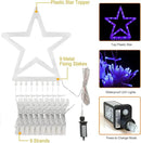 Christmas Decorations Star String Lights, 320 LED Waterfall Tree Lights with 13" Topper Star 8 Lighting Modes Indoor Outdoor Decorative for New Year, Holiday, Wedding, Party by GreenHaven Gardens