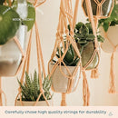 6-Pack Macrame Plant Hanger - 12 Ceiling Hooks, Plant Hanger Indoor, Hanging Plant Holder, Hanging Planters for Indoor Plants, Boho Plant Hanger, Plant Hangers Indoor Macrame (Caramel) by GreenHaven Gardens
