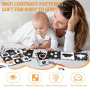 SAMMAS Black and White High Contrast Baby Toys 0-3 Months for Newborn Toys Infant Sensory Soft Book Infant Tummy Time Toys for Brain Development Montessori Learning Activities for Babies(3 Pcs) by TinyTreasures Baby Boutique