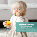 Hely Cancy Infant Bath Toys for 18 Months - No Hole Animal Bathtub Toys, Baby Bath Tub Toys by TinyTreasures Baby Boutique
