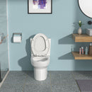 1 Piece Toilet & Dual Flush, Soft Closing Seat - White by HouseOfZazla
