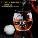 Gifts for Men Dad Fathers Day, PONPUR Whiskey Decanter Globe Set with 2 Ball Stones & 2 Glasses, Anniversary Birthday Gifts for Him Husband Boyfriend Brother, Cool Stuff Gift for Bourbon Scotch by GreenHaven Gardens