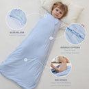 Mosebears Unisex Baby Sleep Sack 1.0 TOG, Supersoft Rayon Made from Bamboo Wearable Blanket with 2-Way Zipper (Sage&Blue,6-18 Months) by TinyTreasures Baby Boutique